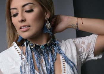 a woman with her eyes closed